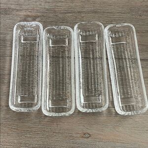 Clear Glass corn trays